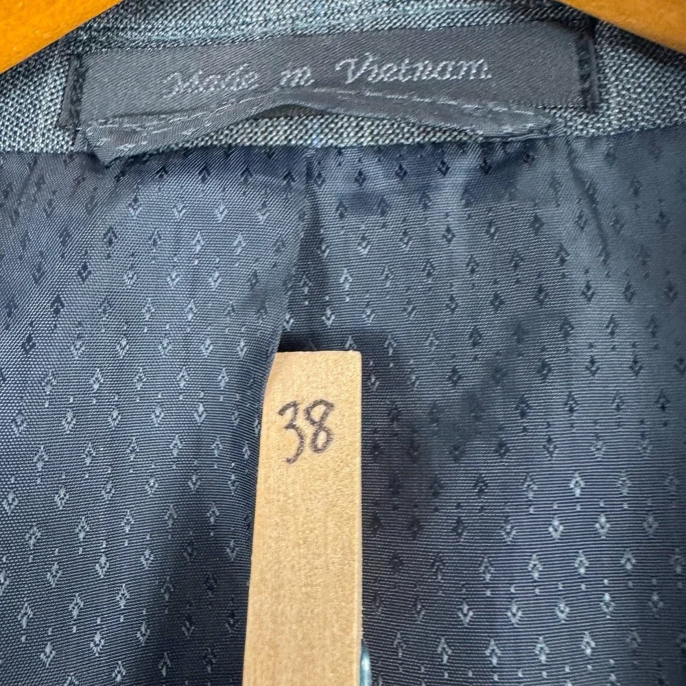 Sean John Blazer Mens 42R Gray Pinstripe Two Button Suit Jacket Notch‎ Lapel